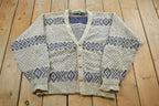 Vintage 1990s American Eagle Wool Knit Cardigan Men's XL /