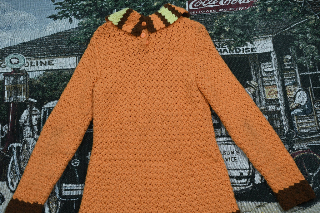 Vintage 1960s Knit Mod Dress /