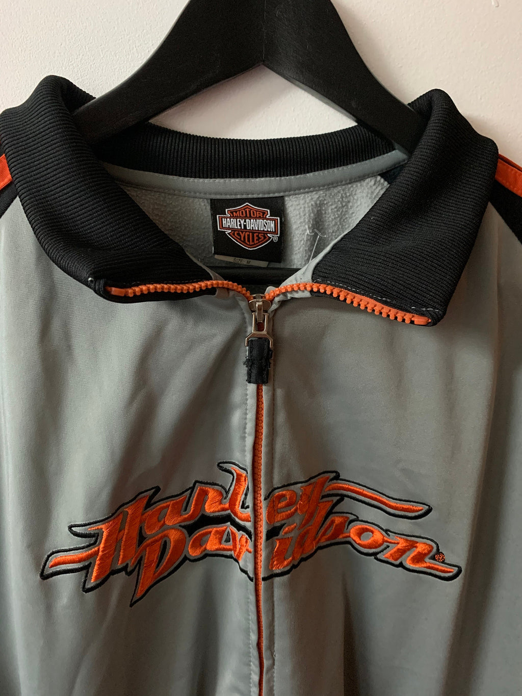 Vintage 1990s Harley Davidson Motorcycles Raglan Zip Up Sweater
