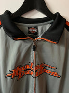 Vintage 1990s Harley Davidson Motorcycles Raglan Zip Up Sweater