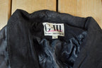 Vintage 1990s Womens G3 Leather Fashions Frilled Biker Jacket Made In USA