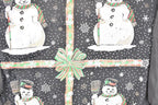 Vintage 1980s Warhol Snowmen Christmas Crewneck Sweatshirt Women's L