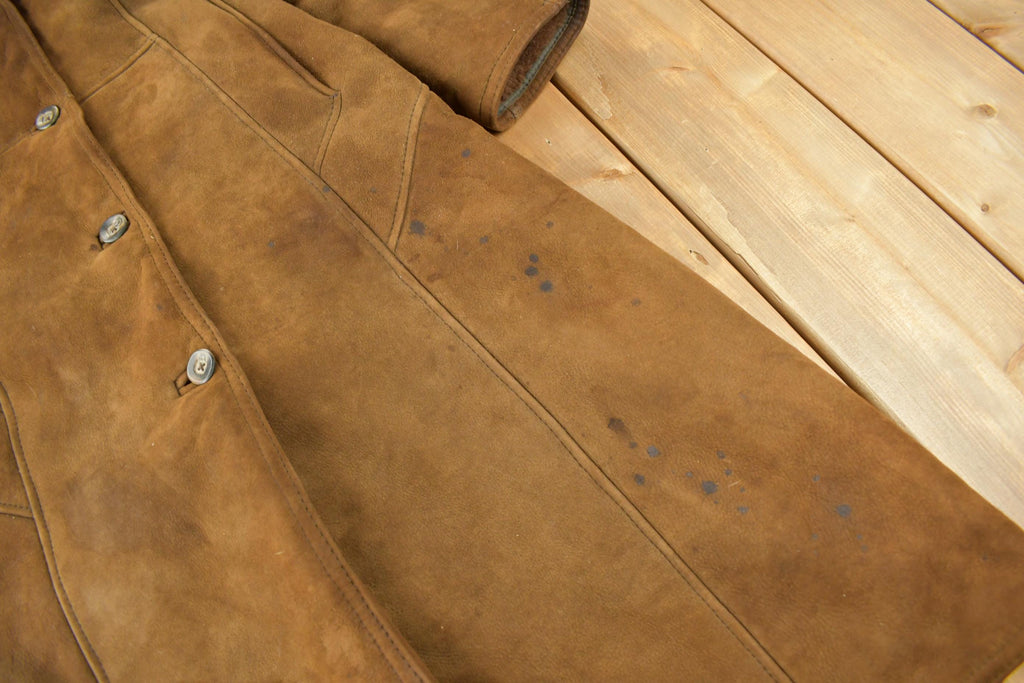 Vintage 1980s Morlands Lambskin Shearling Leather Jacket