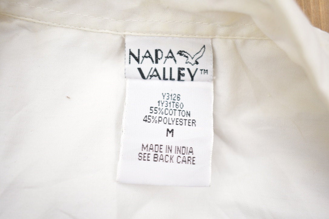 Vintage 1990s Napa Valley Embroidered Button Up Shirt
