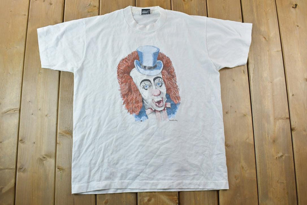 Vintage 1990s Hobo Clown Graphic T-Shirt