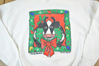 Vintage 1990s Freckle Face Christmas Cow Crewneck Sweatshirt Mens XL