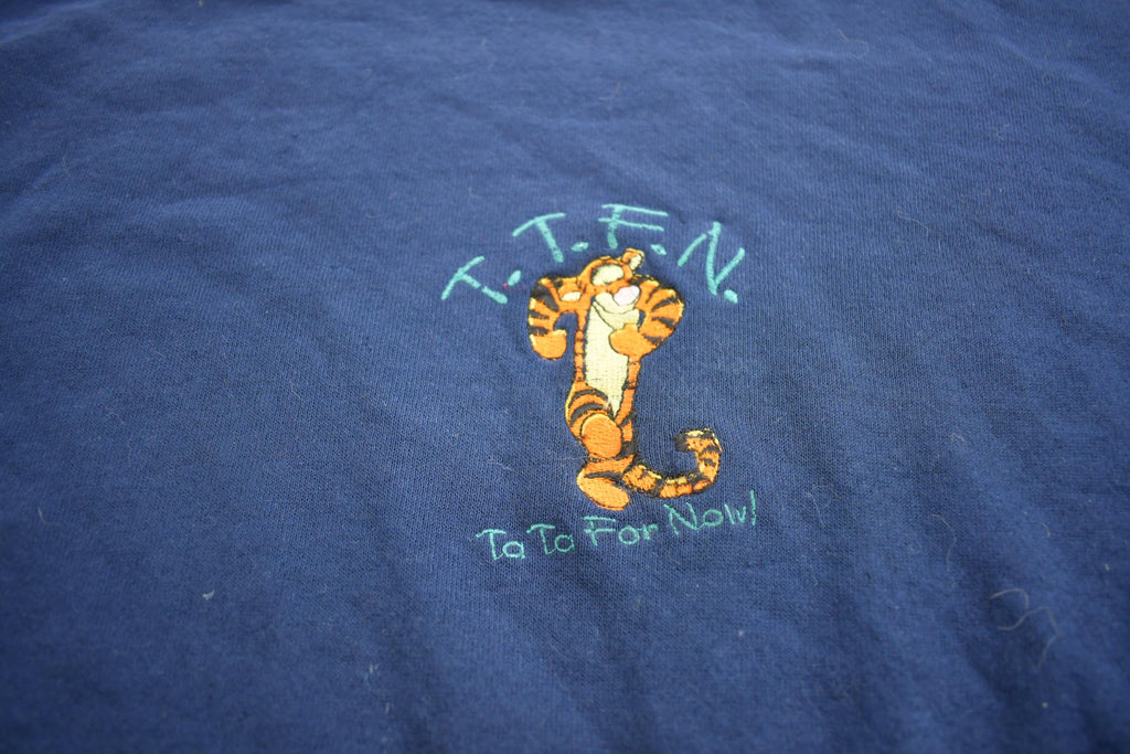 Vintage 1990s Disney Tigger TTFN Embroidered Crewneck