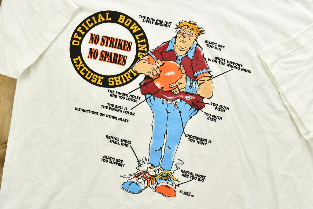 Vintage 1990's Official Bowling Excuse T-Shirt