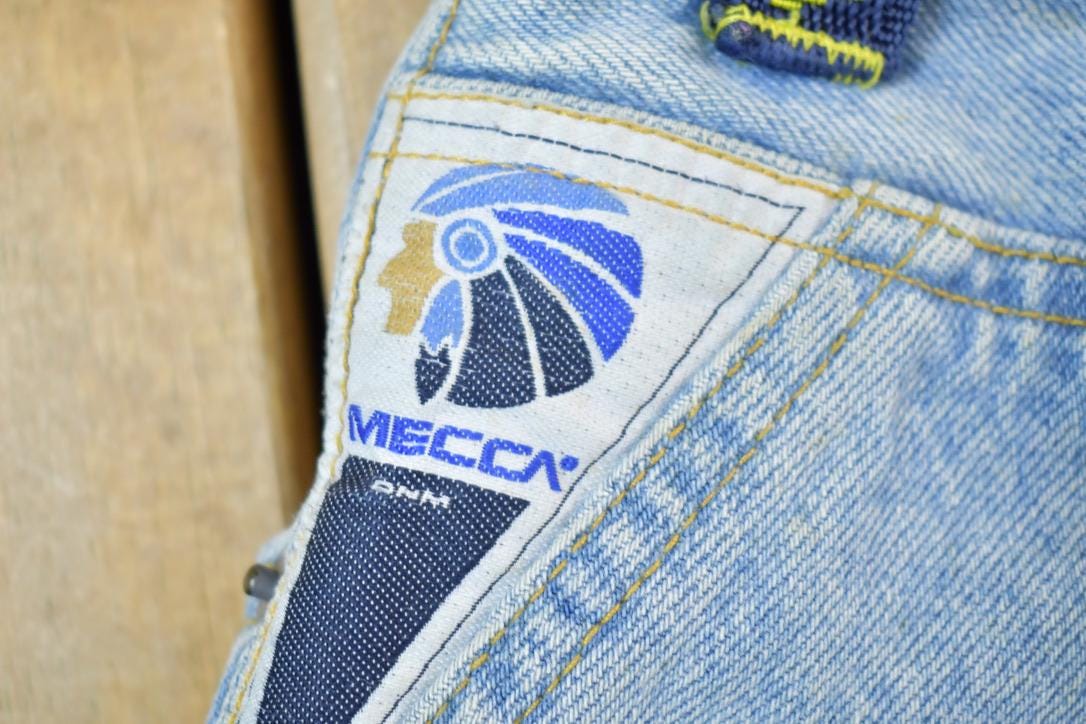 Vintage 1990s Mecca Crazy Denim Jeans Size 40 x 32