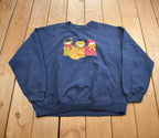 Vintage 1990s Cute Christmas Cats Crewneck Sweatshirt Made In USA