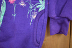 Vintage 1990s Floral Graphic Quarter Button Sweater