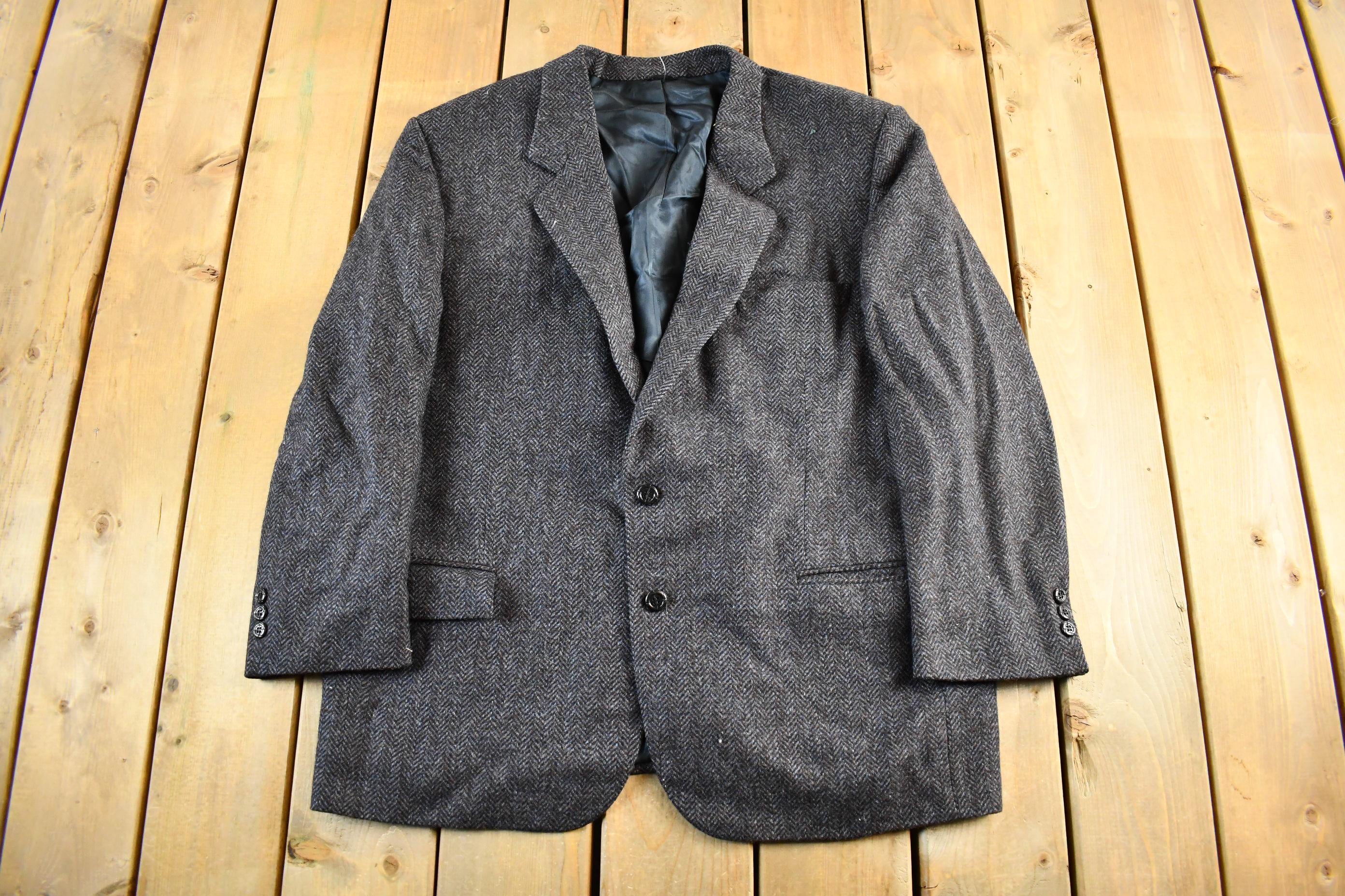 Vintage 1980s English & Scotch Mens Tailors Wool Blazer Jacket Men's Large