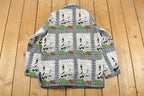 Vintage 1990s Blair Button Up Patch Work Tapestry Jacket Women's Medium /