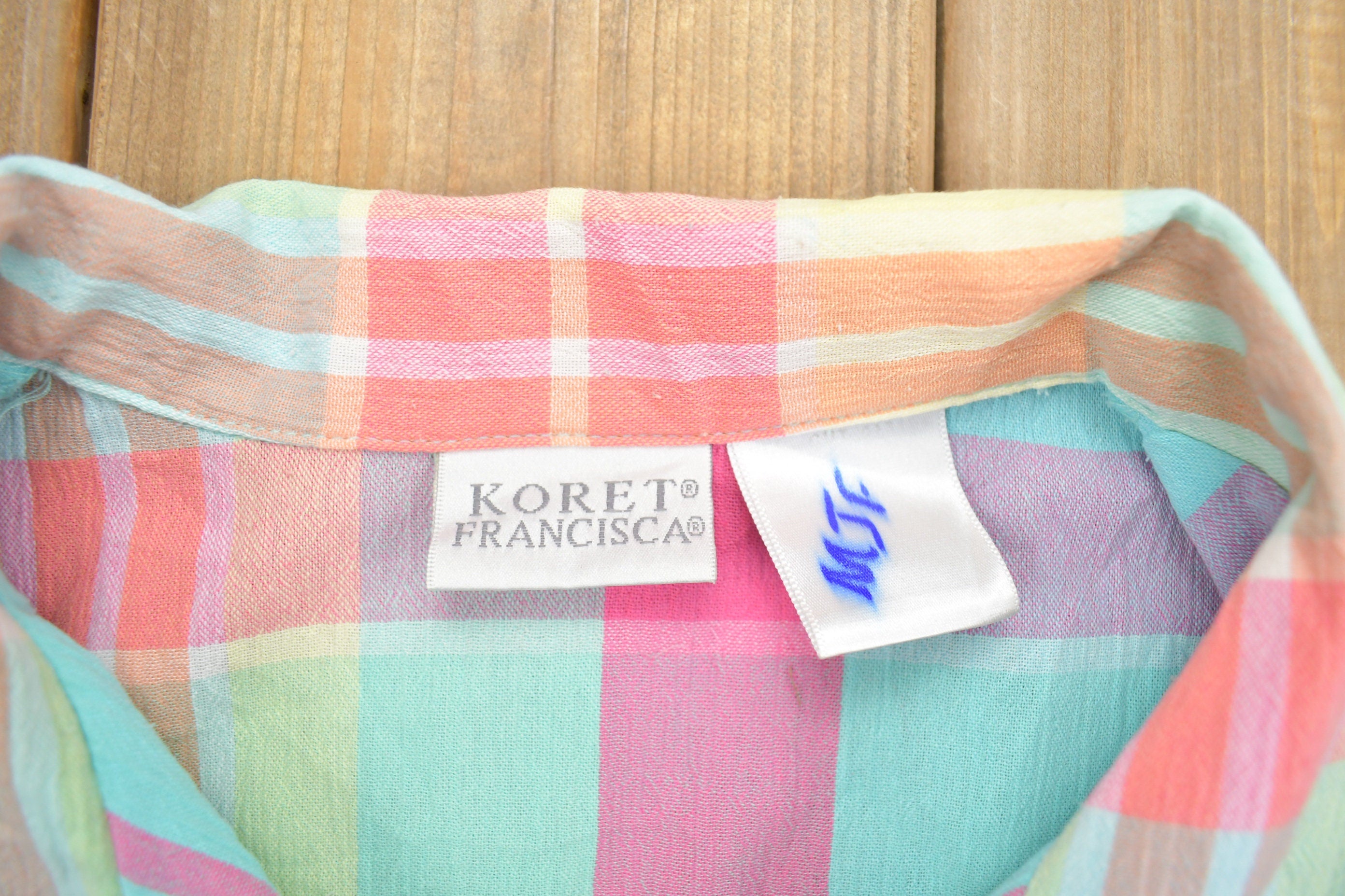 Vintage 1990s Colorful Short Sleeve Button Up Shirt