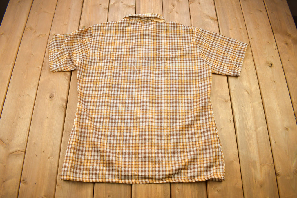 Vintage 1980s Deadstock Town Craft JC Penney Flannel Button Up Shirt