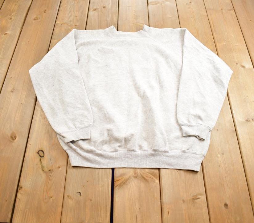 Vintage 1990s Blank Hanes Activewear Crewneck Sweatshirt Made In USA