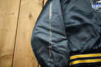 Vintage 1990s Grey Iron Holloway Satin Bomber Jacket
