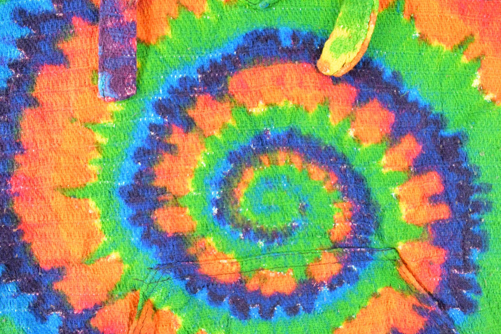 Vintage 1990s Baja Joe Tye Dye Knit Hoodie Sweater Mens L