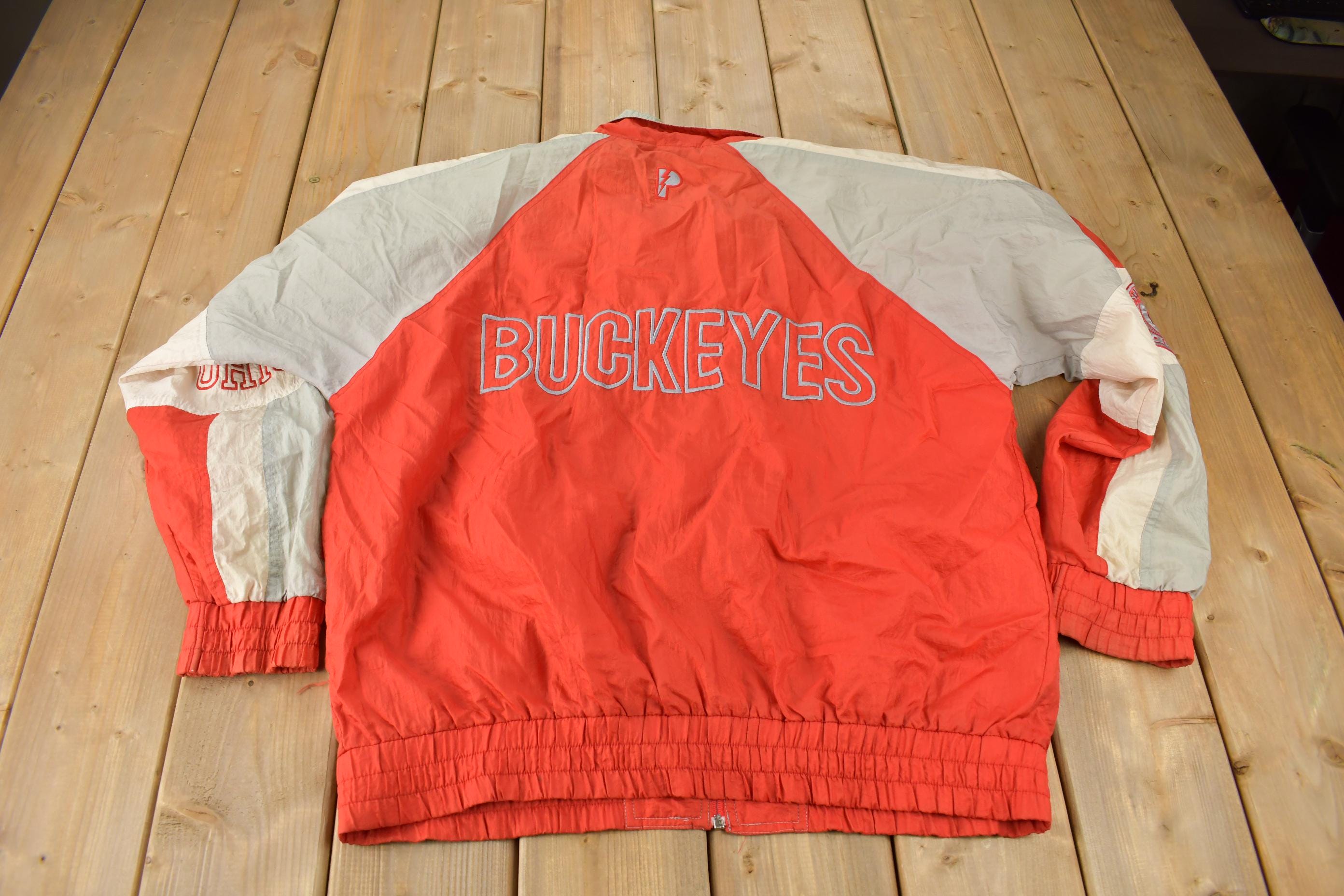 Vintage 1990s Ohio State University Buckeyes Collegiate Windbreaker