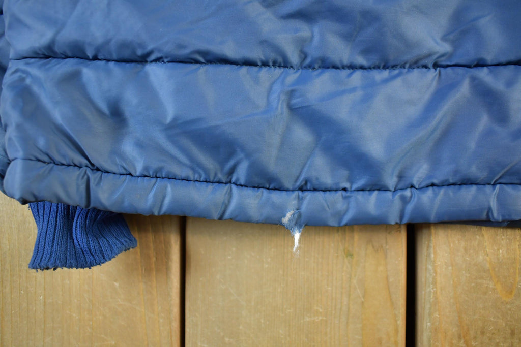 Vintage 80s Blue Nylon Puffer Jacket - Men's Medium