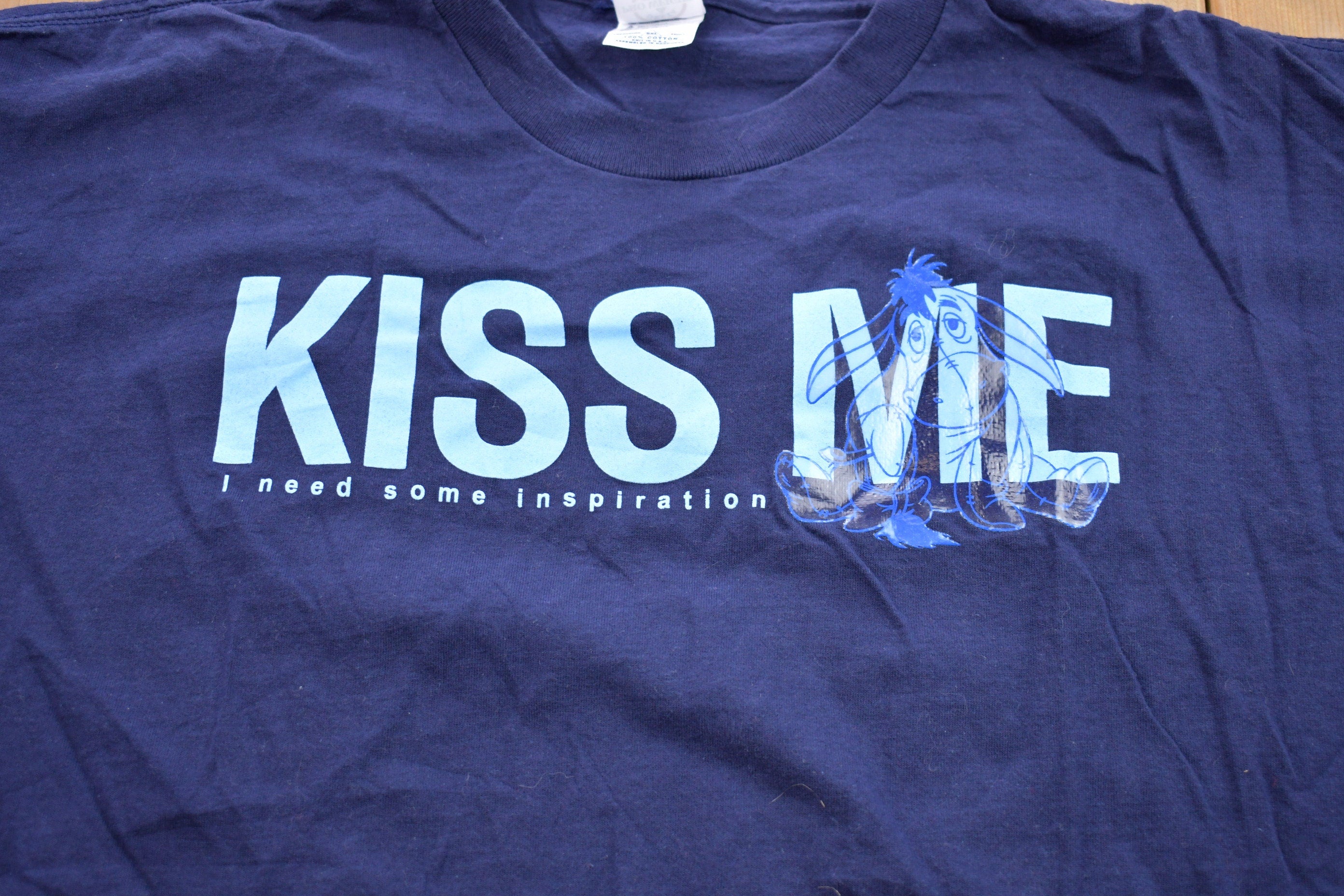 Vintage 1990s Kiss Me Eeyore Disney Graphic T-Shirt
