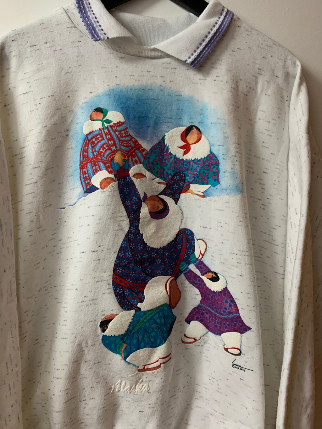 Vintage 1993 Eskimo Theme Crewneck Sweater