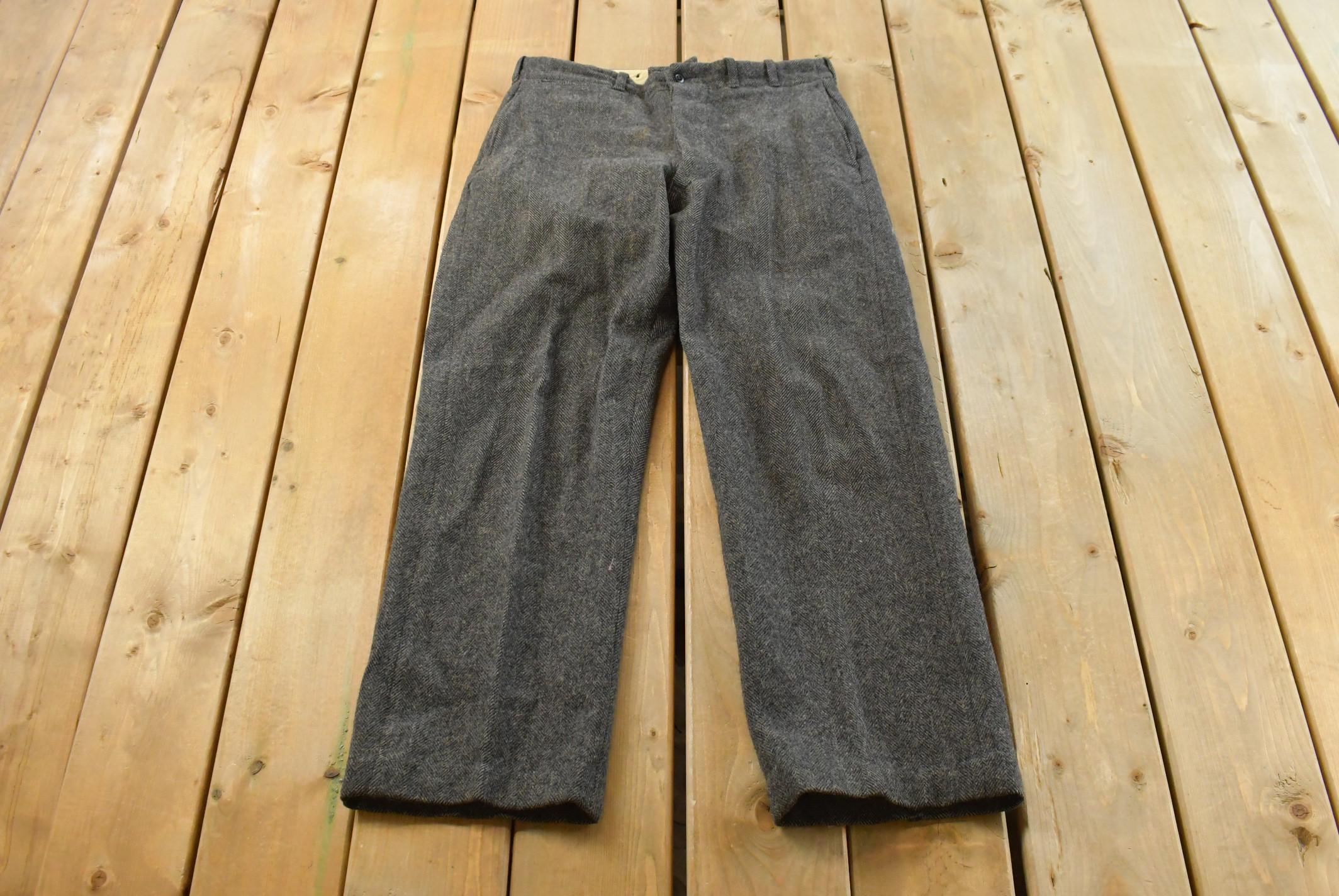 Vintage 1940s Woolrich Wool Trousers Pants Men's 32 x 28.5