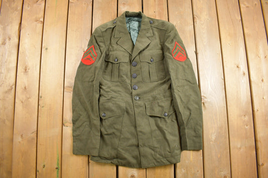 Vintage 1968 US Marine Corps Military Jacket / Button Up Jacket / US Army Green / Vintage Army / Streetwear Fashion / United States Marines