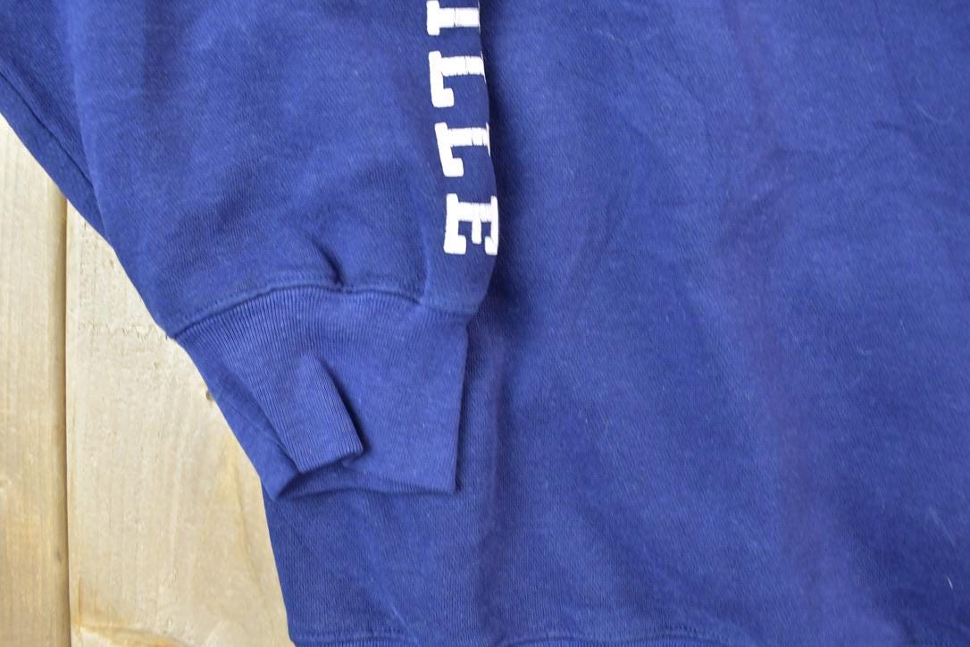 Vintage 1990s Express France Sport Quarter Zip Mock Neck Sweatshirt
