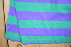 Vintage 1990s Blank Purple Green Striped Crewneck Sweater
