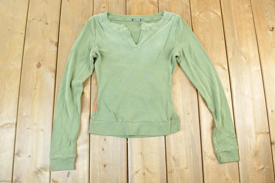 Women Vintage Vigoss Y2K Olive T-Shirt