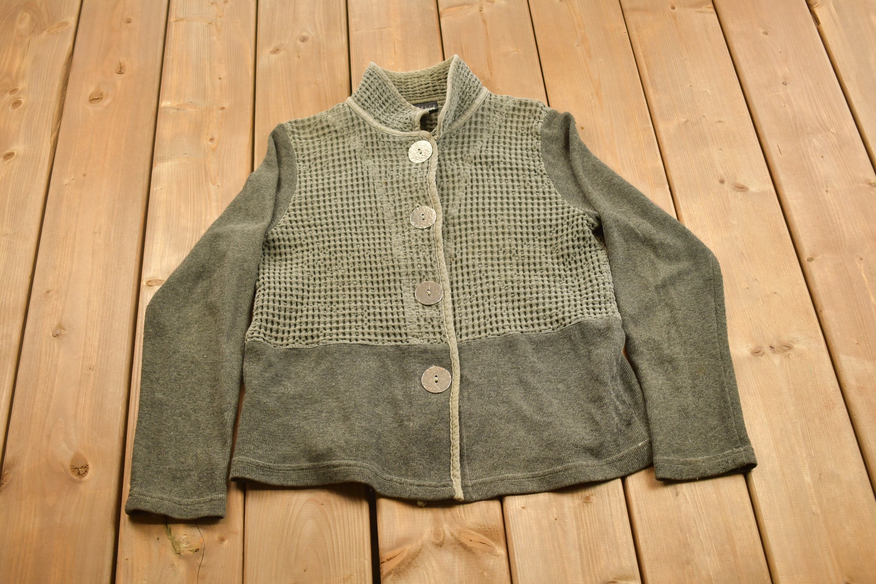 Vintage 1990s Nannette Keller Blank Button Up Sweater