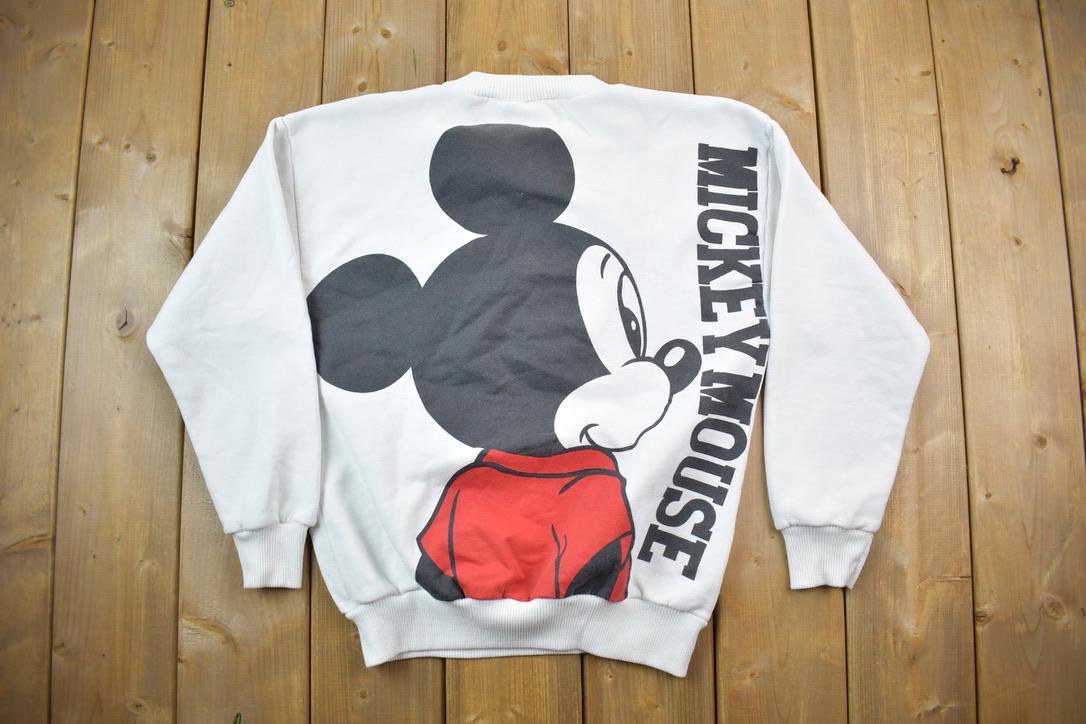 Vintage 1990s Mickey Mouse Disney Crewneck / Vintage Sweatshirt / Vintage Disney / Mickey / Embroidered / Made In USA