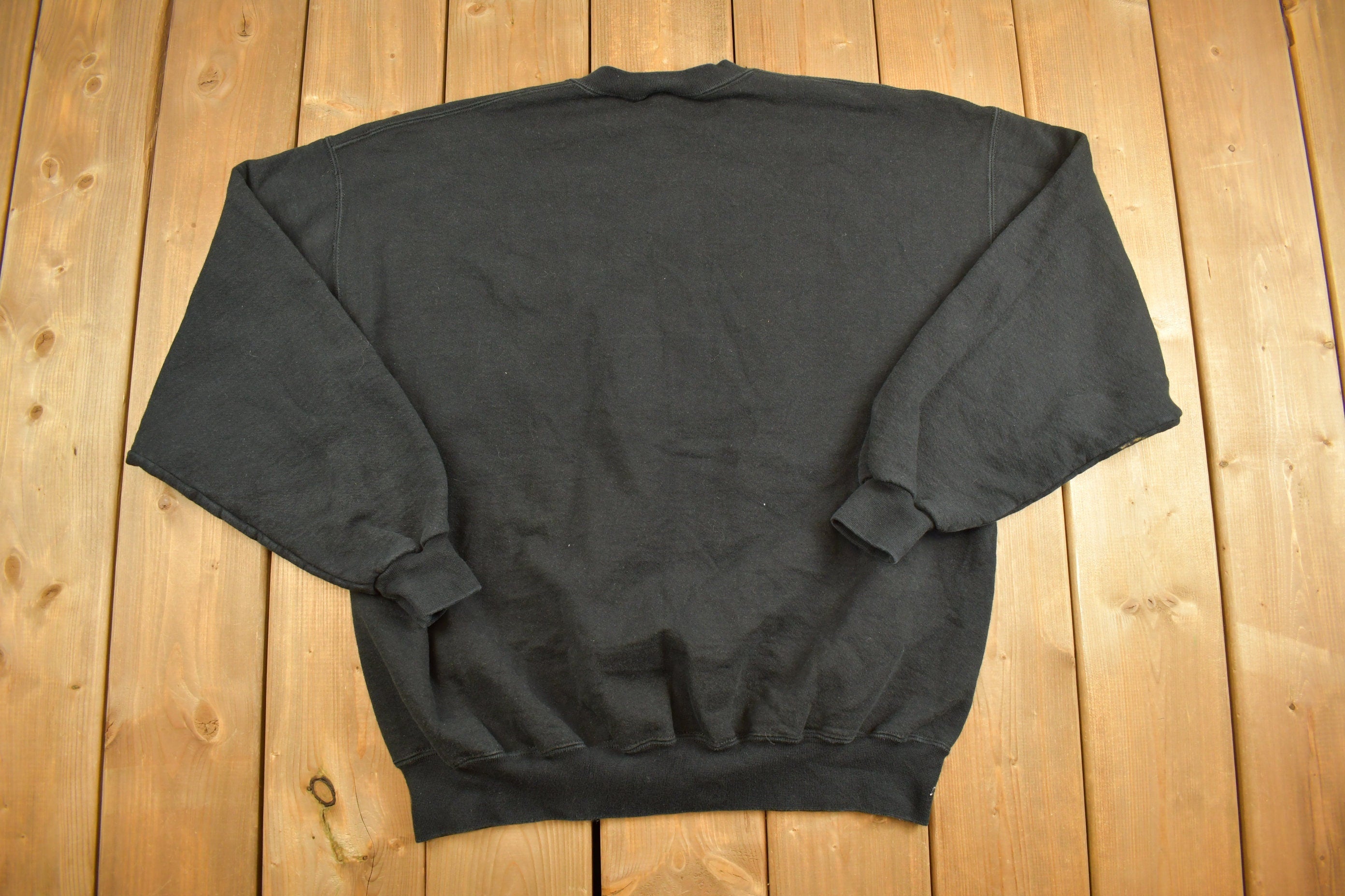 Vintage 1990s Drop Ship Express Embroidered Crewneck Sweatshirt  90s Crewneck  Essential  Streetwear  90s Blank  Black Sweatshirt
