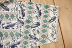 Vintage 1990s Bugle Boy Golf All Over Print Collared Polo Shirt