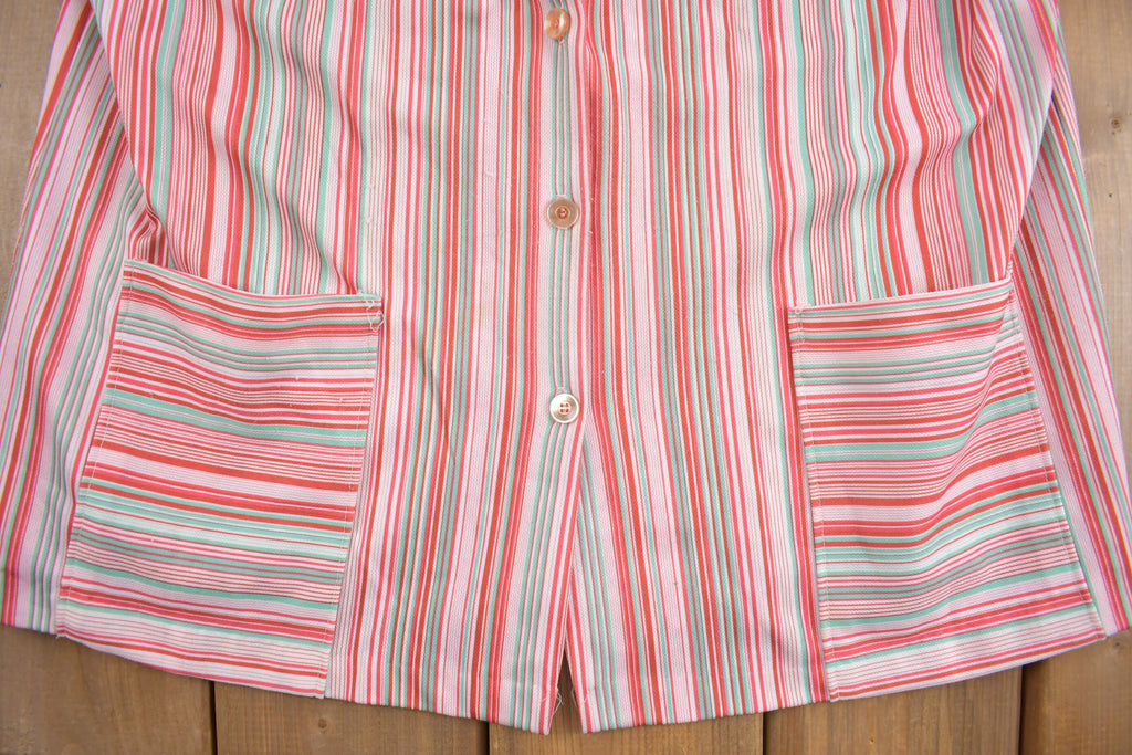 Vintage 1980s Land 'N Sea Striped Button Up Shirt