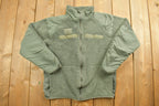 Vintage 1990s Green Fleece Zip Up Sweater Jacket