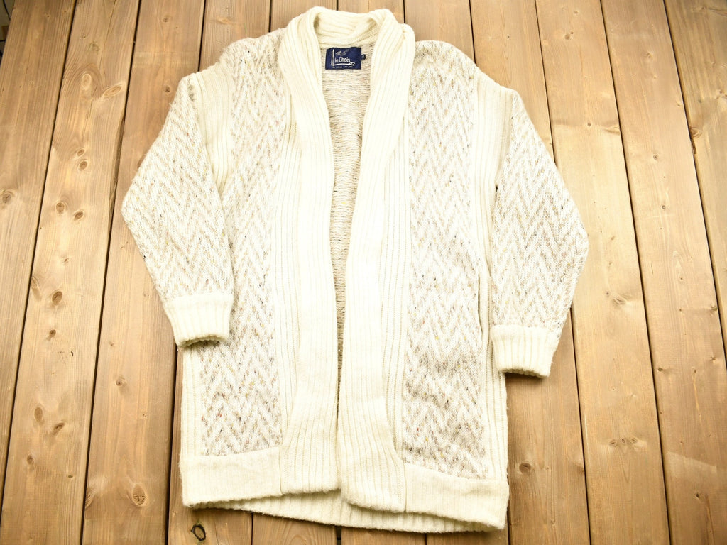 Vintage 1980s Monto Pan Le Chois Long Shall Cardigan Sweater