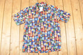 Vintage 1990s Deadstock Pacific Legend Abstract Bottles Button Up Shirt Men's L