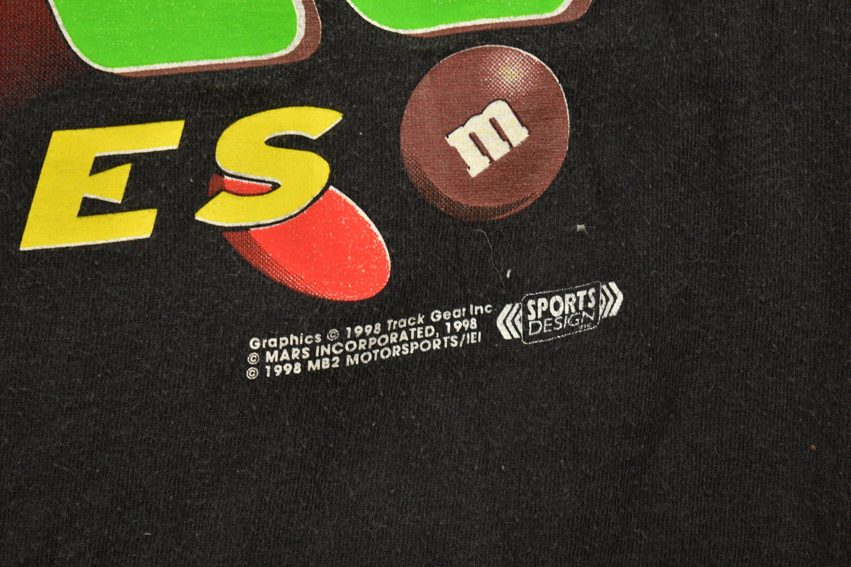 Vintage 1998 Ernie Irvan NASCAR M&M's Racing T-Shirt