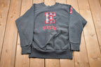 Vintage 1990s Medallion Soccer Sportswear Embroidered Crewneck / 90s Crewneck / Vintage Big E Varsity Sweater / Collegiate Sweatshirt