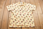 Vintage 1990s Izod Club Graphic Collared Shirt  Vintage T Shirt  Streetwear  Graphic Tee  Single Stitch