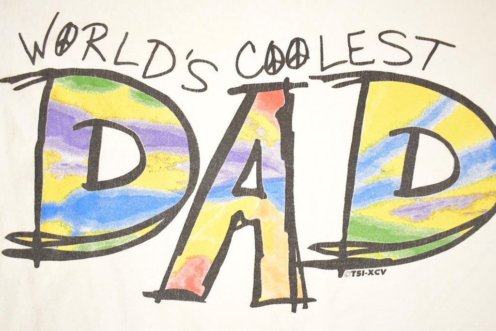 Vintage 1990s Worlds Coolest Dad Souvenir Travel T-Shirt Men's XL