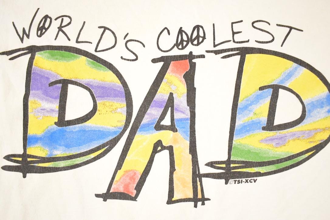 Vintage 1990s Worlds Coolest Dad Souvenir Travel T-Shirt Men's XL