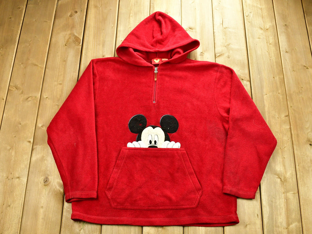 Vintage 1990s Mickey Mouse Full Zip Hoodie / Fleece / Walt Disney World / Vintage Sweatshirt / American Sportswear / Vintage Cartoons