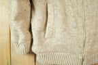 Vintage 1990s Bay Club Wool Full Zip Knit Pattern Lined Jacket