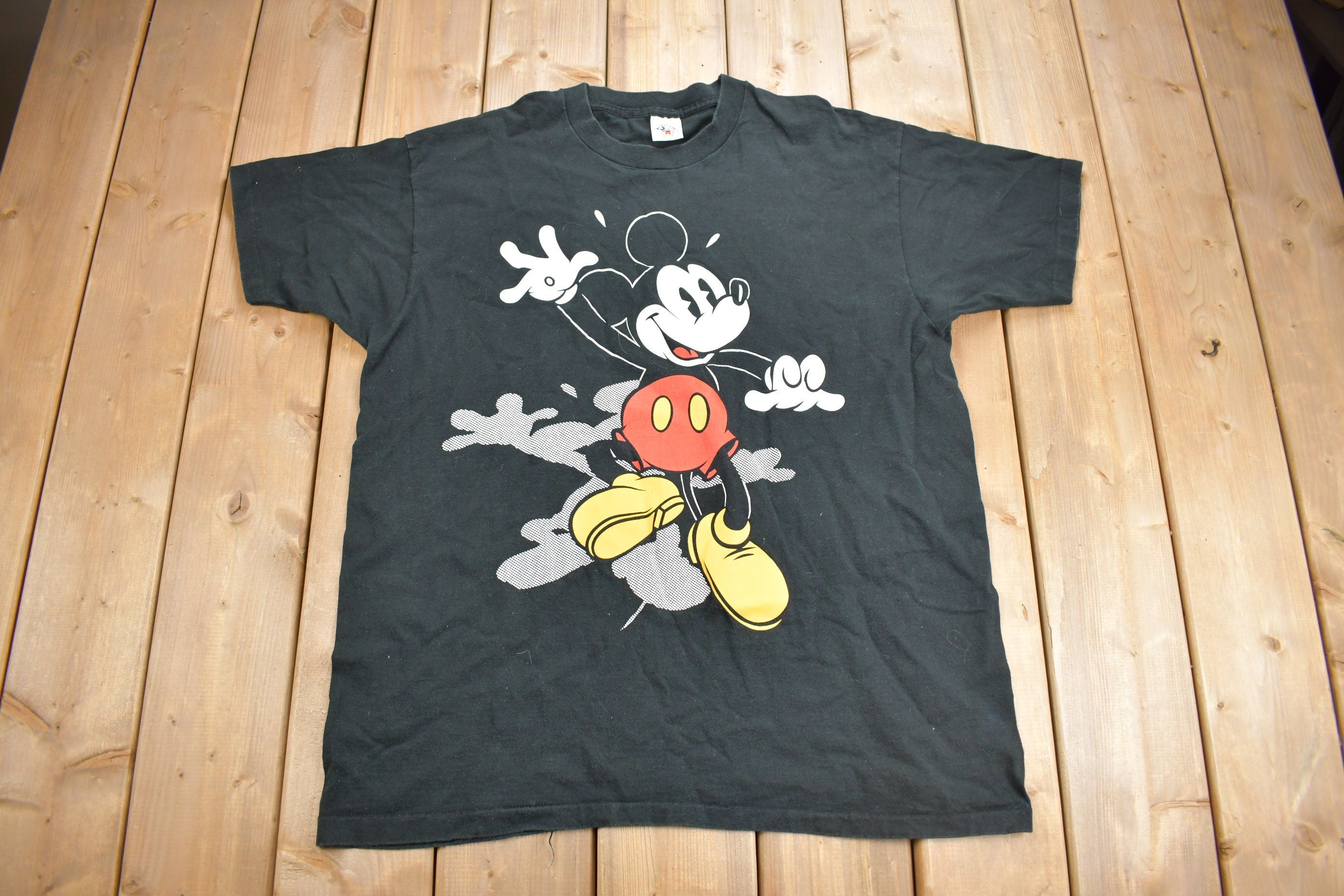 Vintage 1990s Mickey & Co Mickey Mouse Graphic Cartoon T-Shirt / 90s Graphic Tee / Vintage Disney / Single Stitch