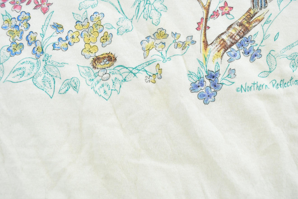 Vintage 1990s Northern Reflections Flowers Birds Graphic T-Shirt Mens L / Streetwear / Retro / Single Stitch / 90s Graphic Tee / Nature