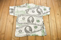 Vintage 1990 100 Dollar Bill All Over Print Graphic T Shirt