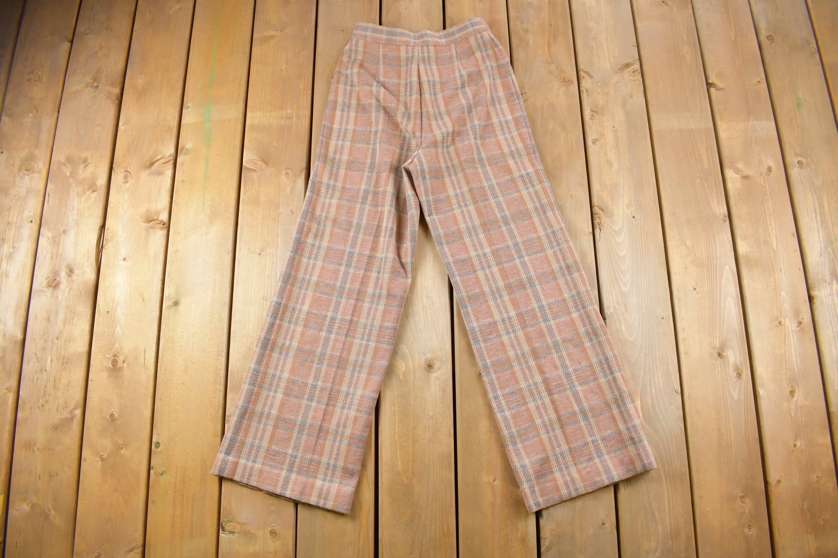 Vintage 1960s Jack Winter Wool Plaid Pants